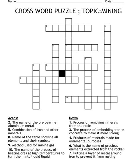 Info for analysis. . It may be mined crossword